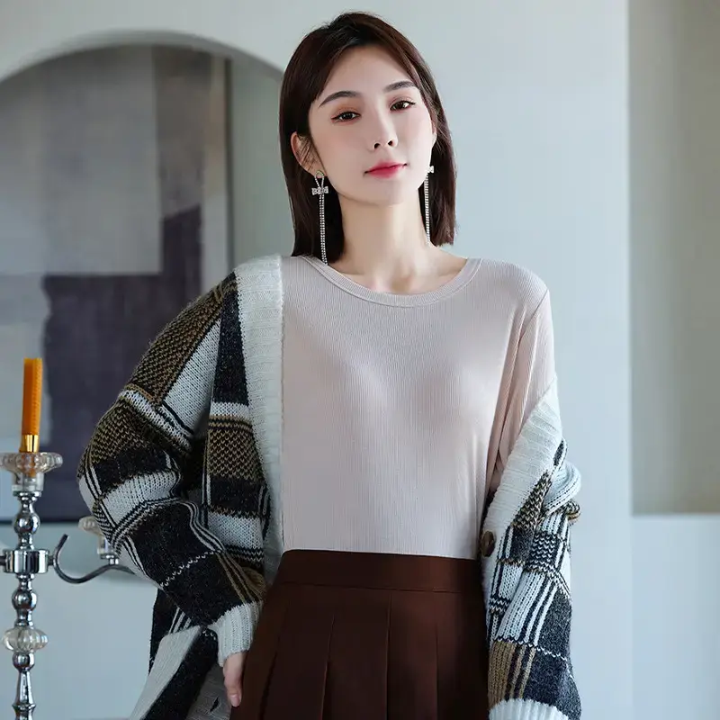 Women Long Sleeve T-Shirt All Colors Winter Base - Image 3