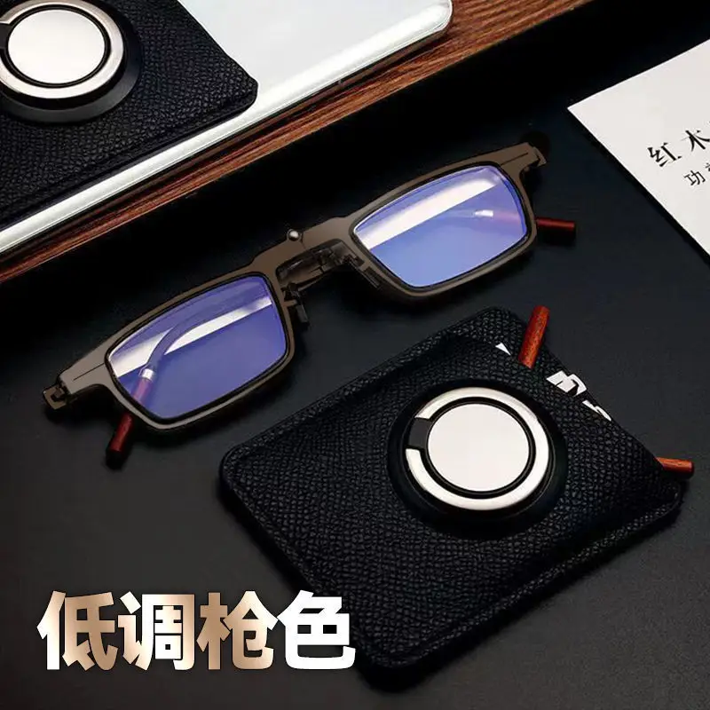 Men's Ultra-Thin Screw-Free Reading Glasses Black - Image 2