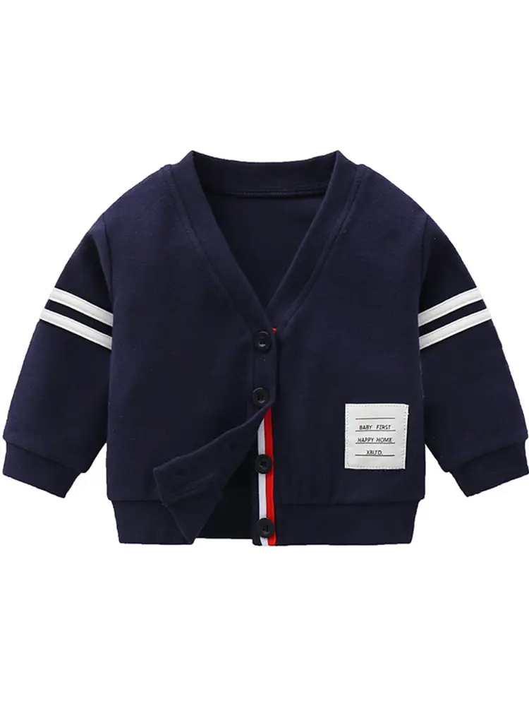 Baby's Fleece Coat Navy Blue One Year Old - Image 9