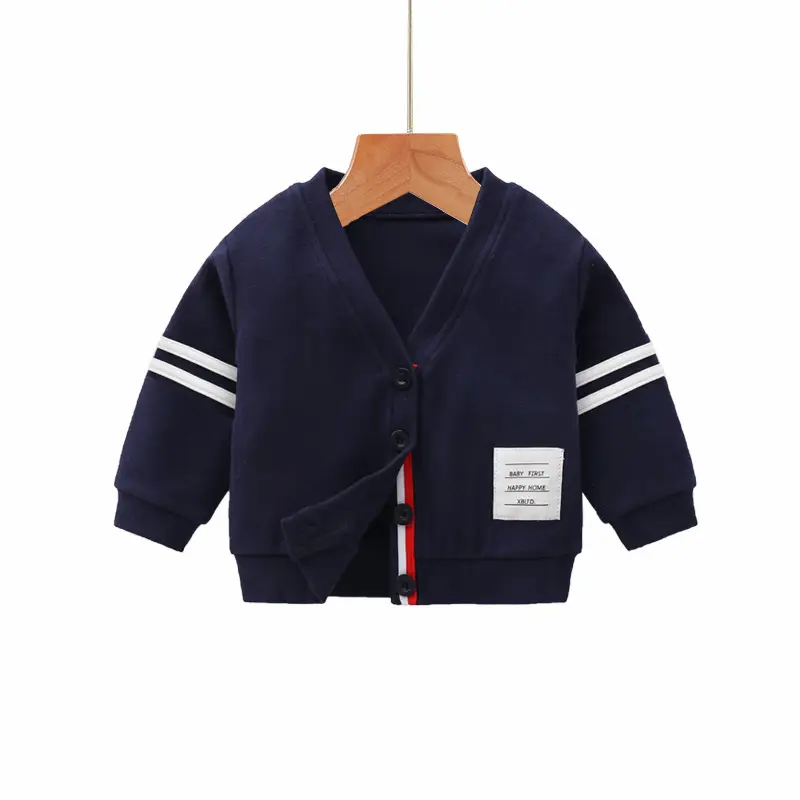 Baby's Fleece Coat Navy Blue One Year Old - Image 2