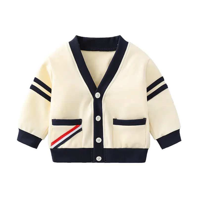 Baby's Fleece Coat Navy Blue One Year Old - Image 3