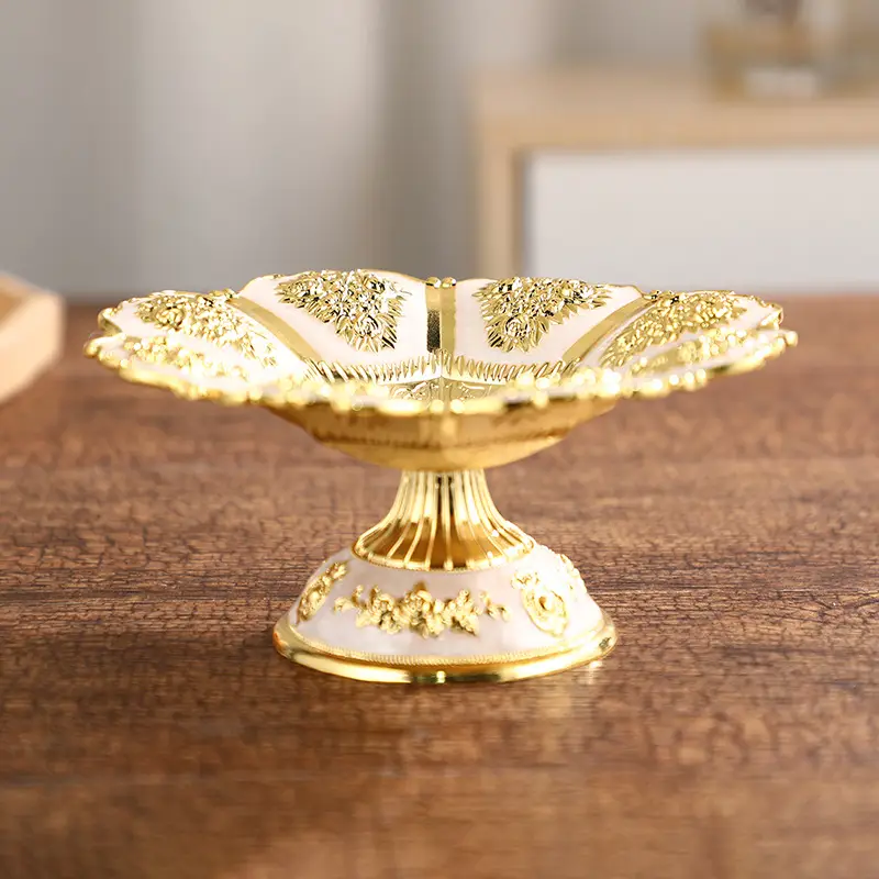 Luxury Red Gold Fruit Plate for Home Decor - Image 3