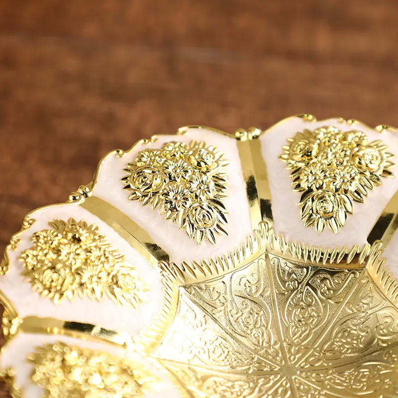 Luxury Red Gold Fruit Plate for Home Decor - Image 6