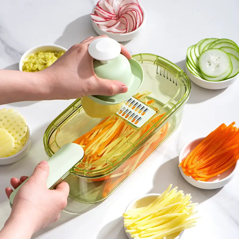 Multi-Use Slicer with 3 Pcs Blades for Radish, Cucumber, Potato - Image 8
