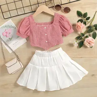 Girls Denim Shorts Top Set Blue Casual Summer Wear — feature 20