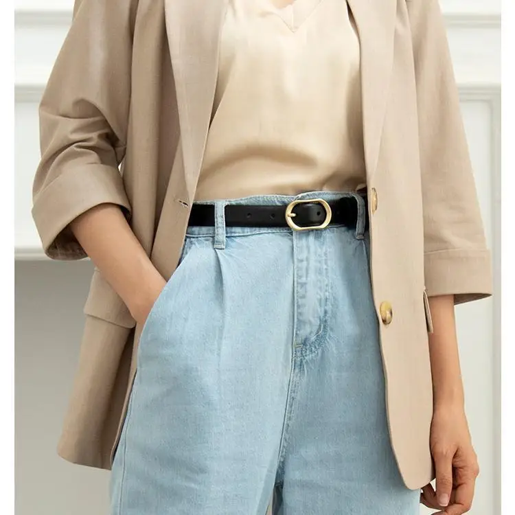 Women Genuine Leather Belt Student Jeans Belt Fashion