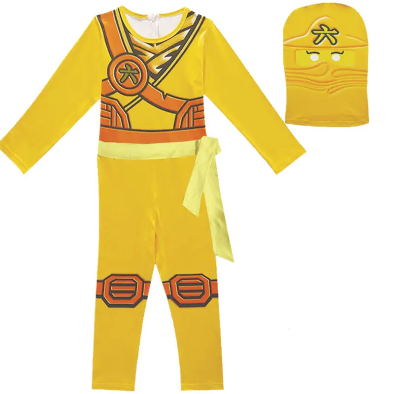 Lego Phantom Ninja Kids Costume Green Jumpsuit Halloween