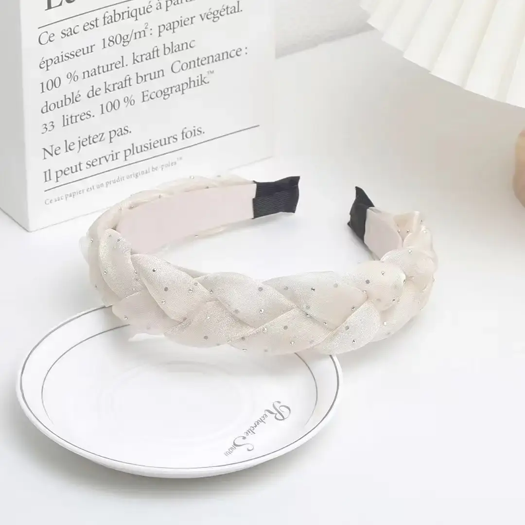 Organza Hairband for Girls - Multicolor Handmade Woven