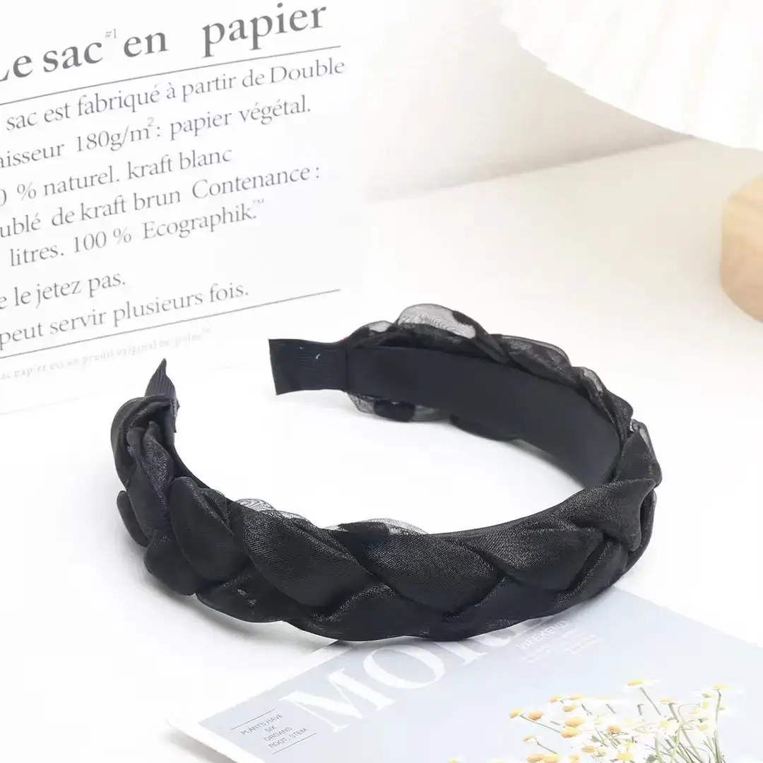 Organza Hairband for Girls - Multicolor Handmade Woven