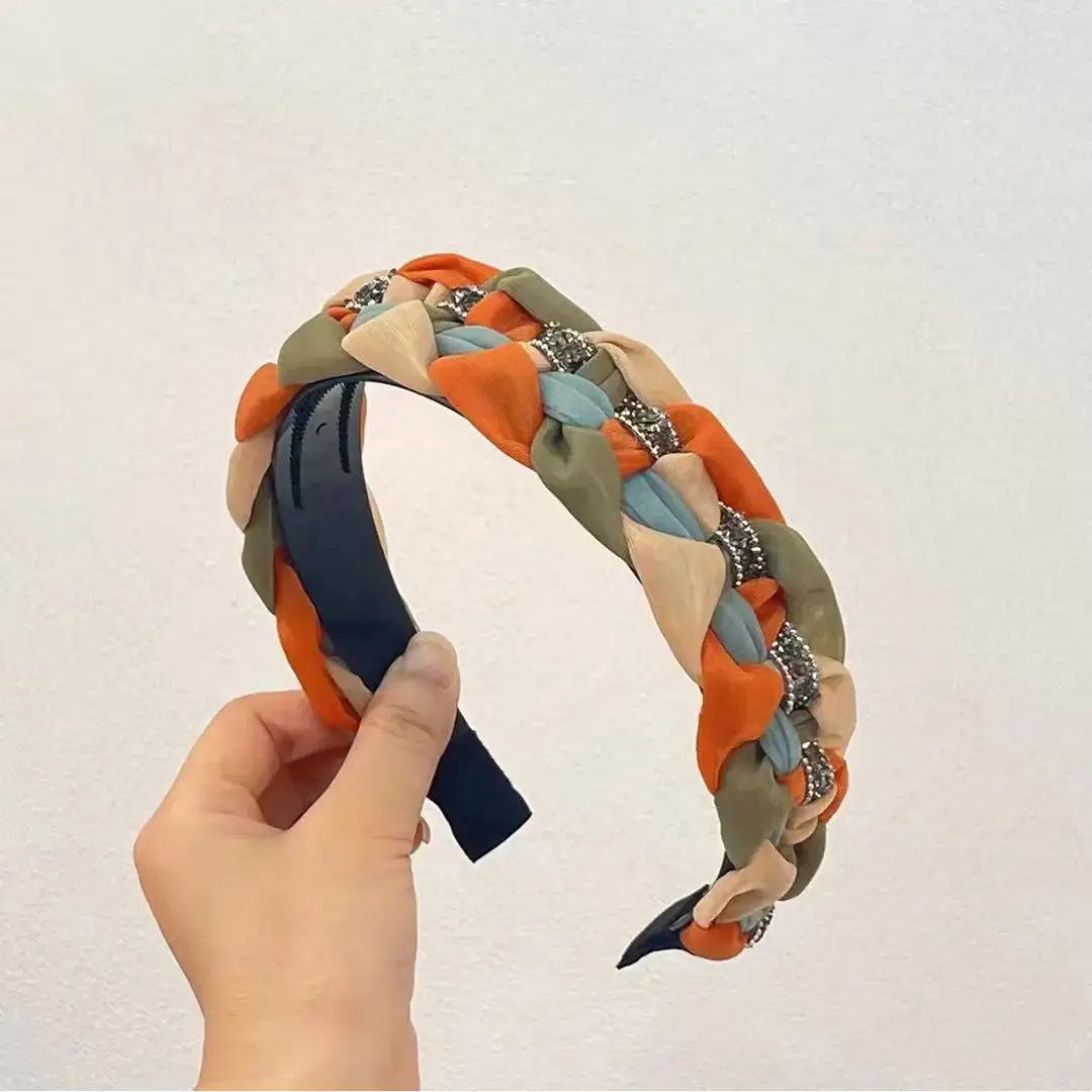 Organza Hairband for Girls - Multicolor Handmade Woven