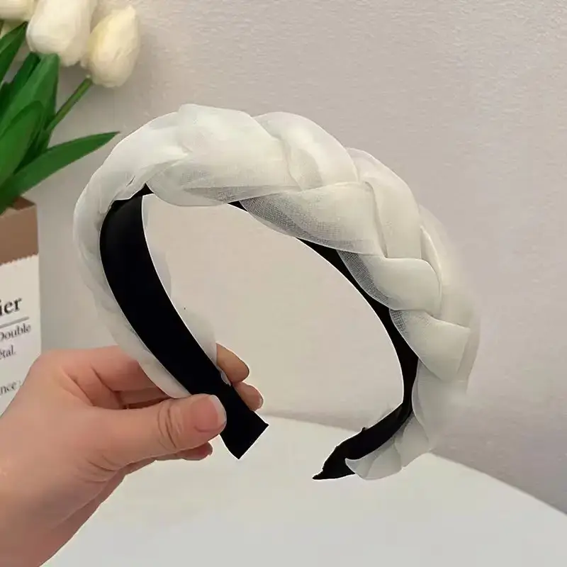 Organza Hairband for Girls - Multicolor Handmade Woven