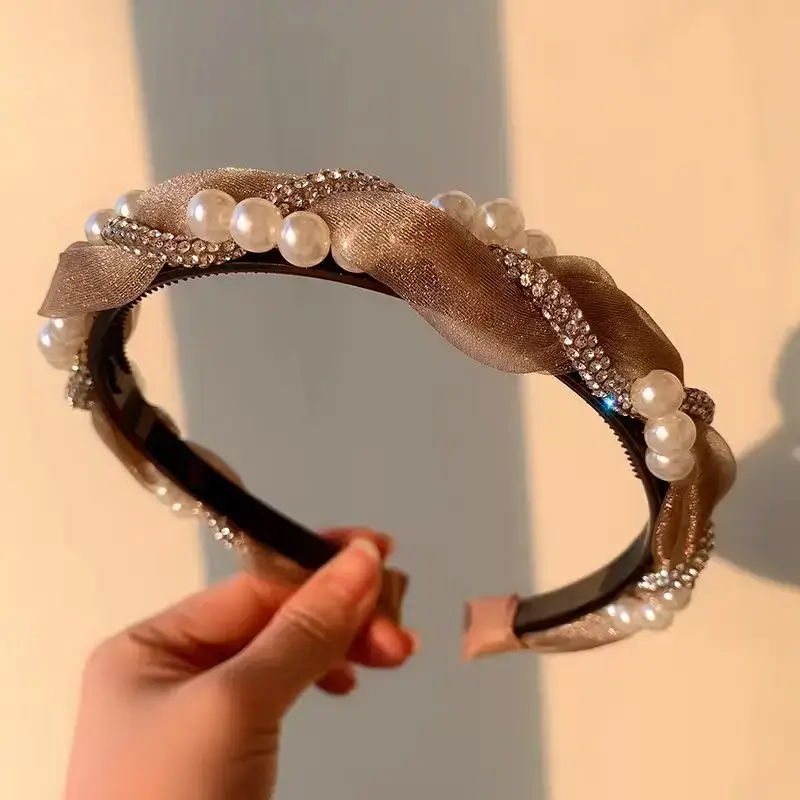 Organza Hairband for Girls - Multicolor Handmade Woven