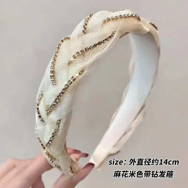 Organza Hairband for Girls - Multicolor Handmade Woven