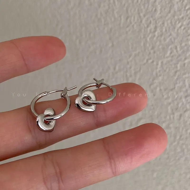 S925 Silver Hollow Heart Earrings for Women — feature 12
