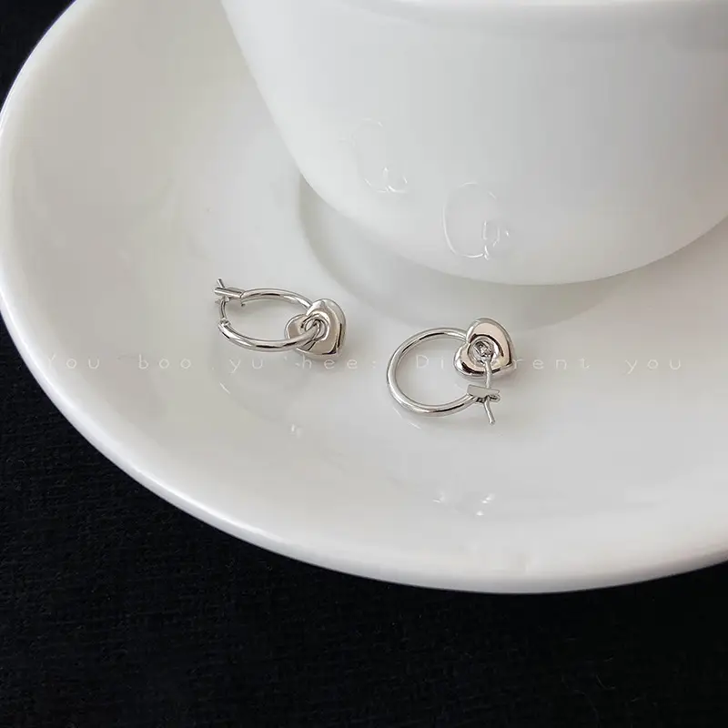 S925 Silver Hollow Heart Earrings for Women — feature 13