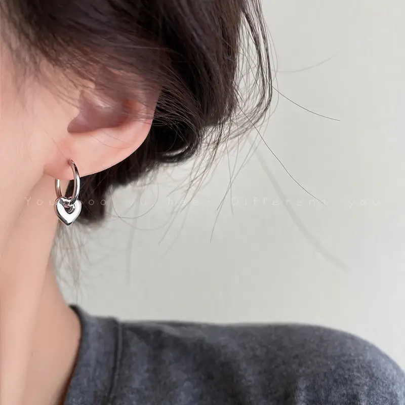 S925 Silver Hollow Heart Earrings for Women — feature 3