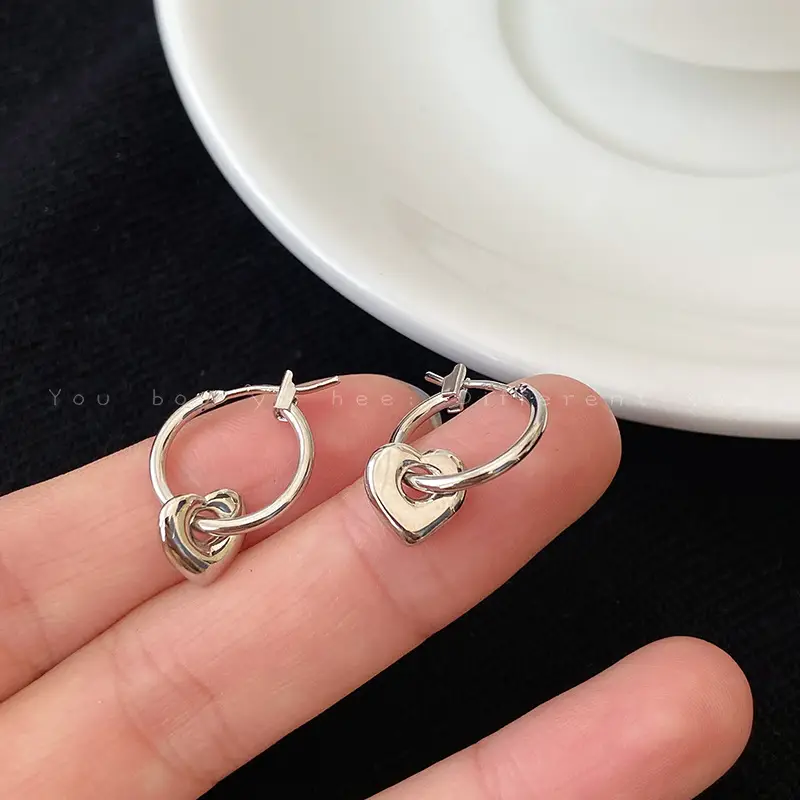 S925 Silver Hollow Heart Earrings for Women — feature 4