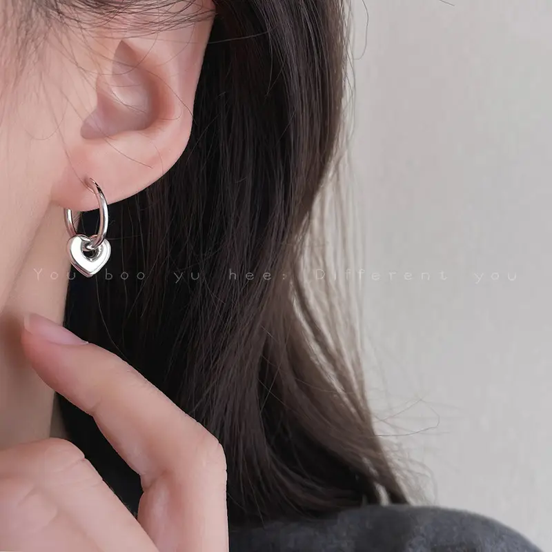 S925 Silver Hollow Heart Earrings for Women — feature 9