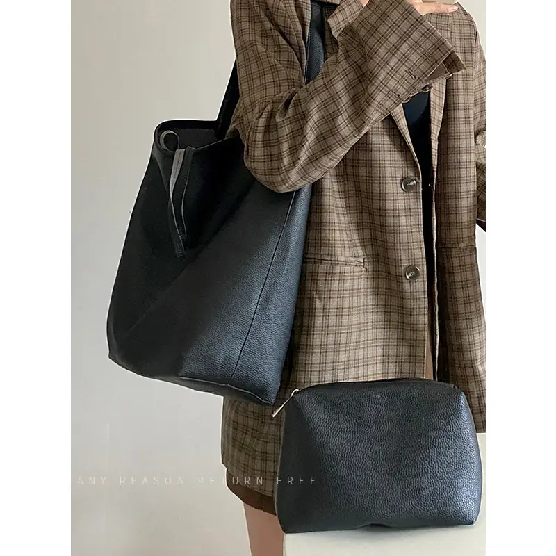 Women Large Capacity Brown Leather Bag 2024 - Image 5
