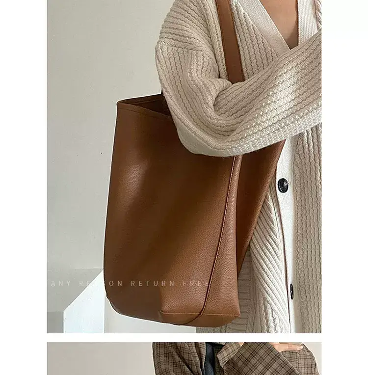 Women Large Capacity Brown Leather Bag 2024 — feature 10