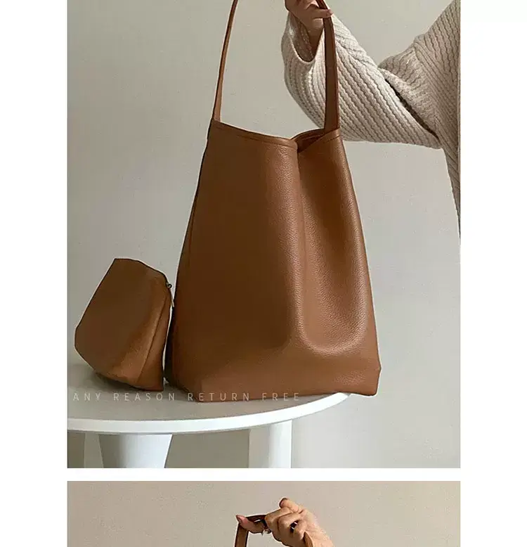 Women Large Capacity Brown Leather Bag 2024 — feature 7
