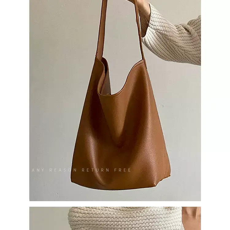 Women Large Capacity Brown Leather Bag 2024 — feature 8