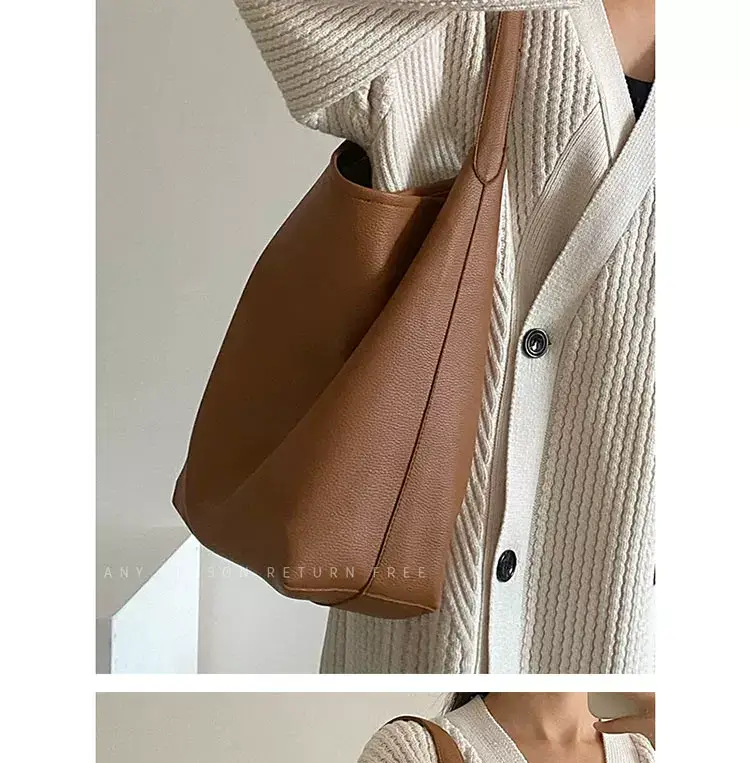 Women Large Capacity Brown Leather Bag 2024 — feature 9