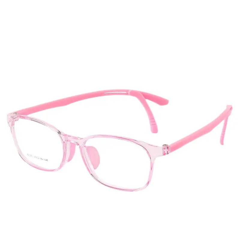 Kids Red Frame Glasses for Girls Adjustable Temples