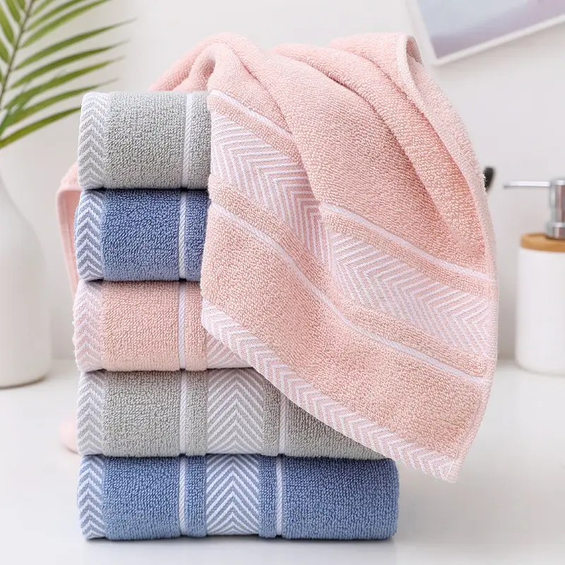 New Adult Thickened Face Towel Cotton Absorbent Blue - Image 11