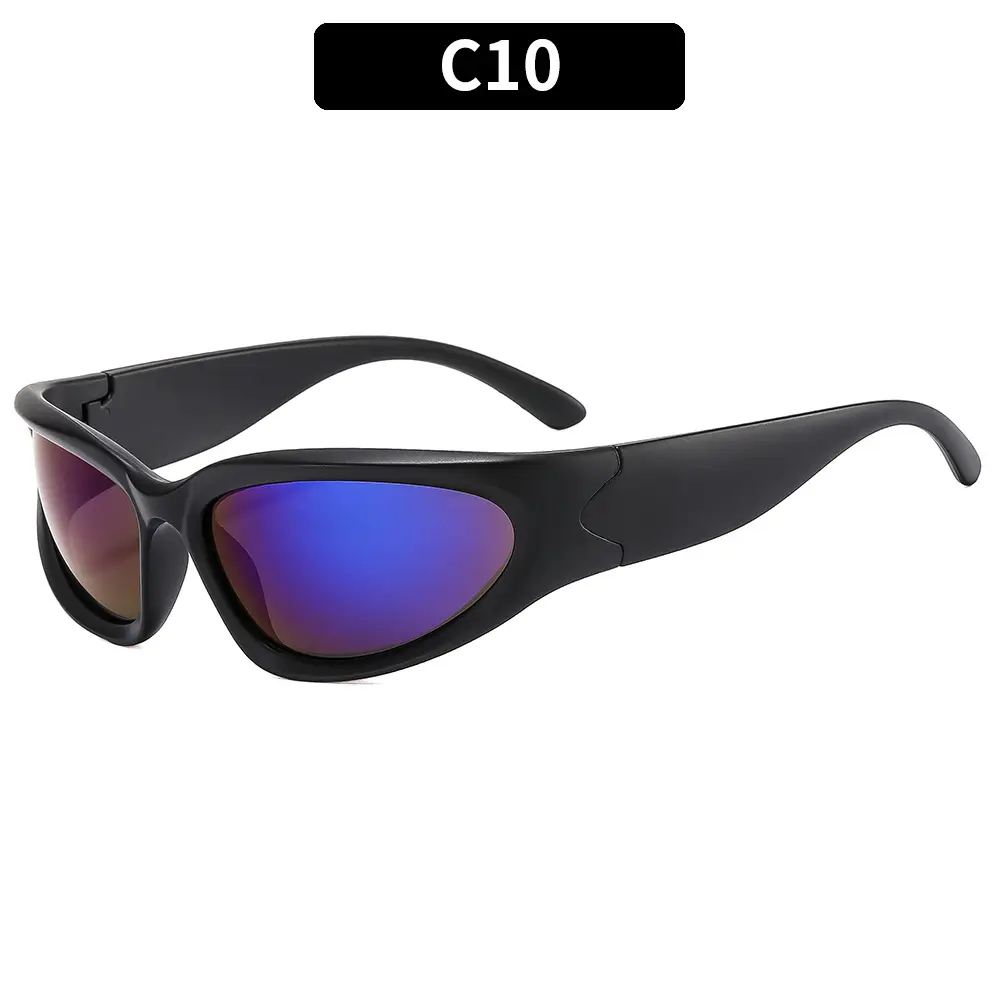 Women's Blue Mirror Sunglasses C11 Black