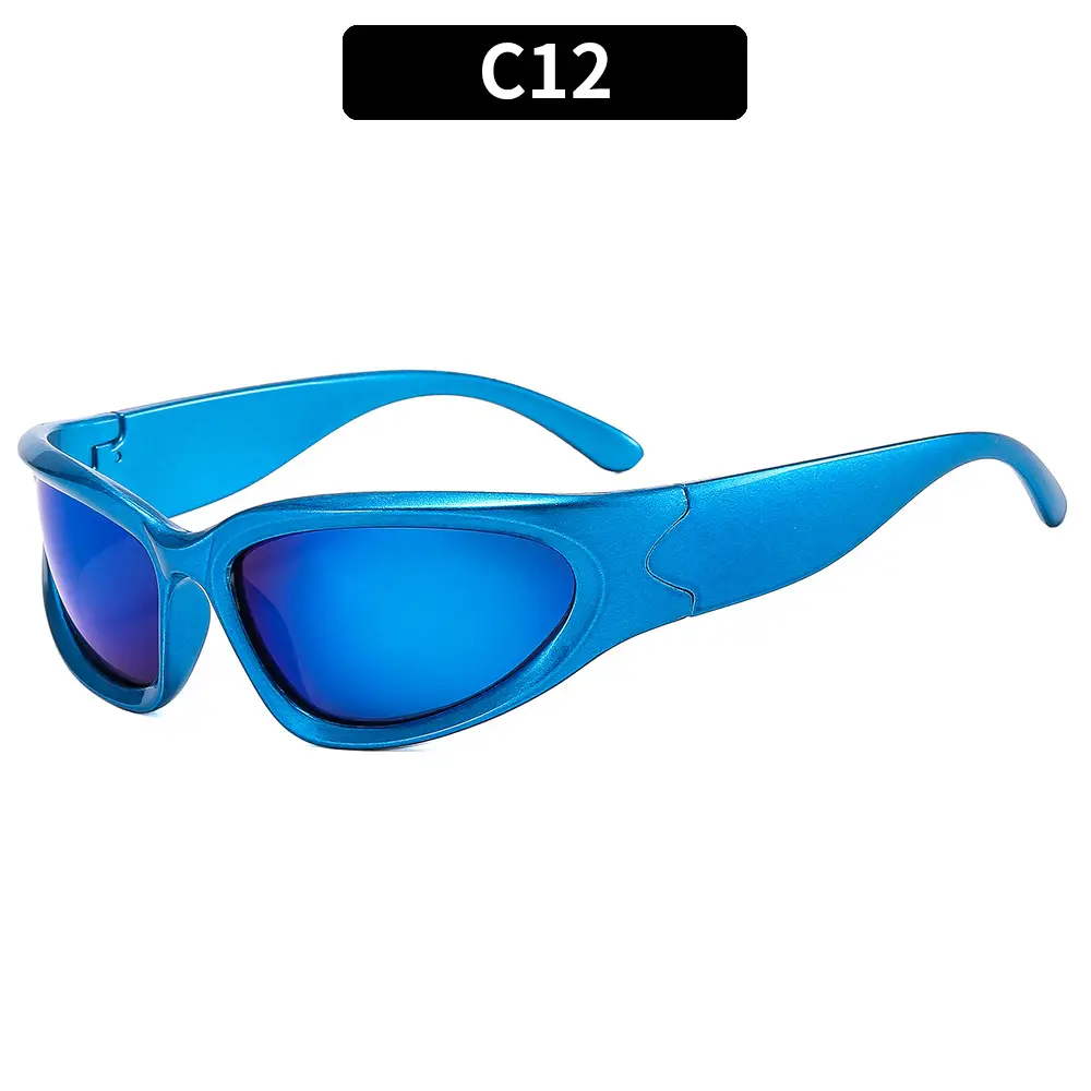 Women's Blue Mirror Sunglasses C11 Black