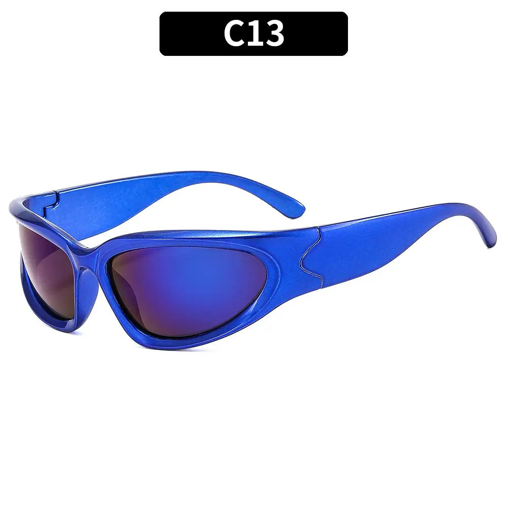 Women's Blue Mirror Sunglasses C11 Black