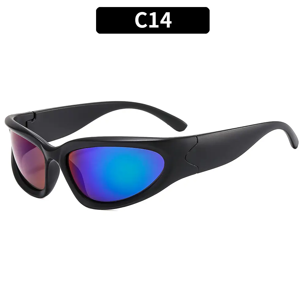 Women's Blue Mirror Sunglasses C11 Black