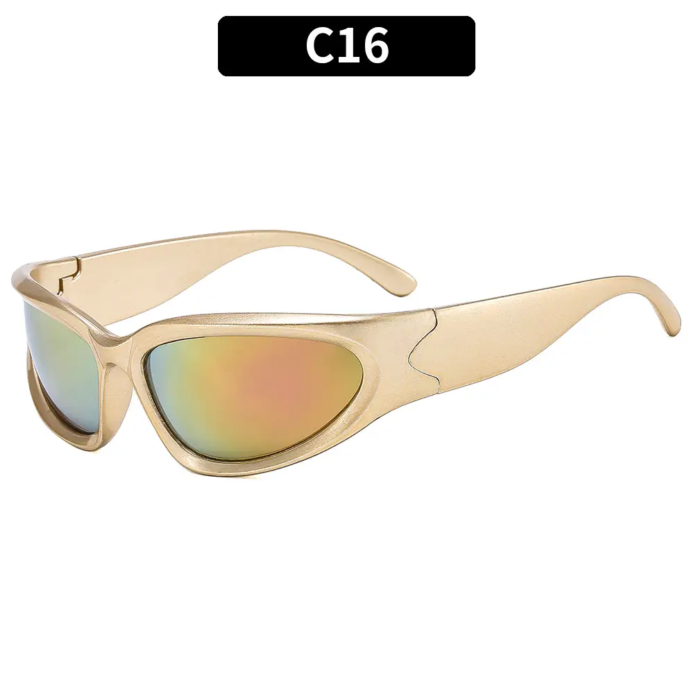 Women's Blue Mirror Sunglasses C11 Black