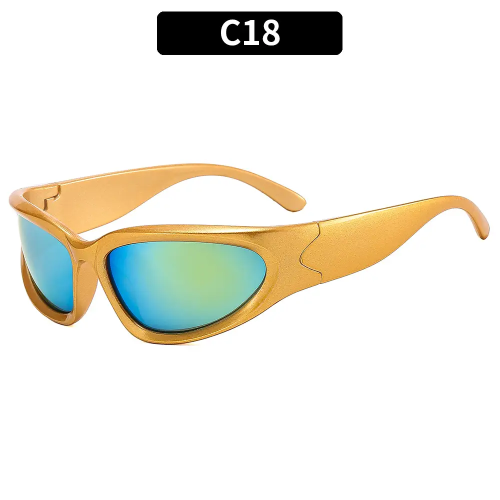 Women's Blue Mirror Sunglasses C11 Black
