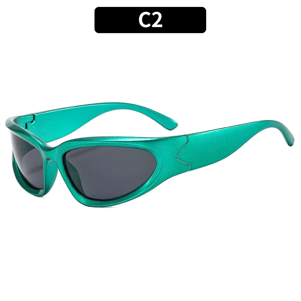 Women's Blue Mirror Sunglasses C11 Black