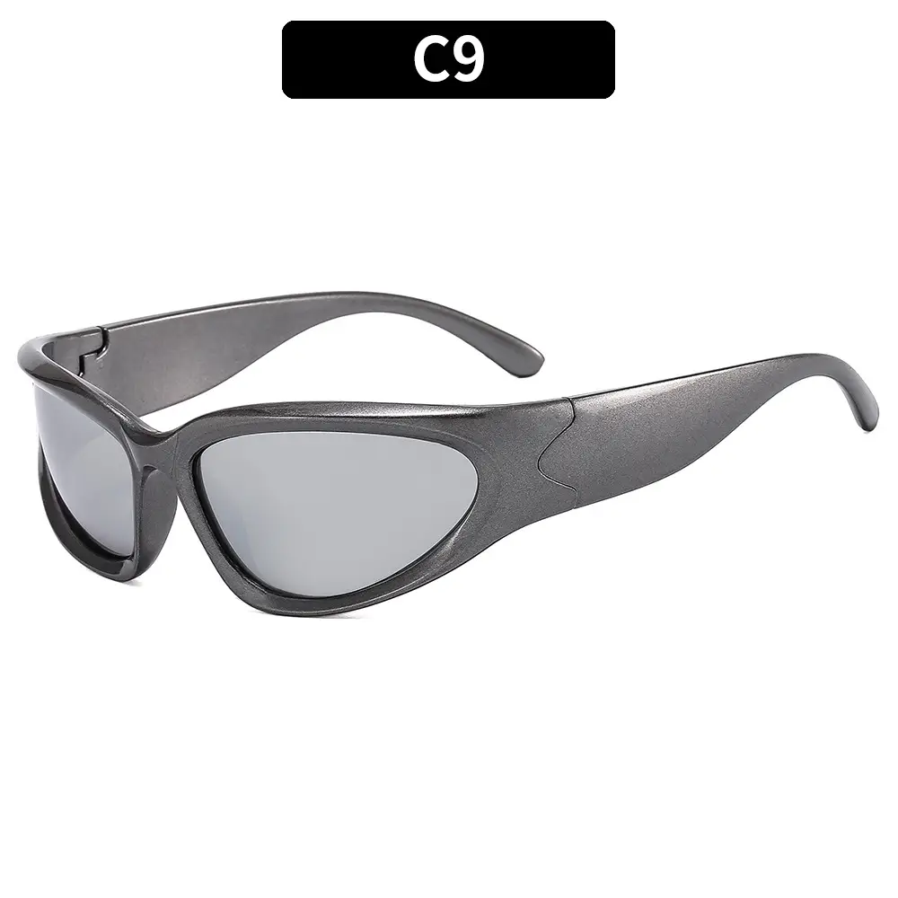 Women's Blue Mirror Sunglasses C11 Black