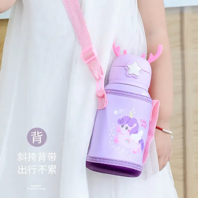 Cartoon Straw Cup for Girls Women 304 Stainless Steel Portable - Image 7