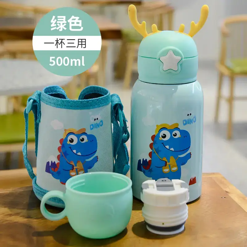 Cartoon Straw Cup for Girls Women 304 Stainless Steel Portable - Image 3