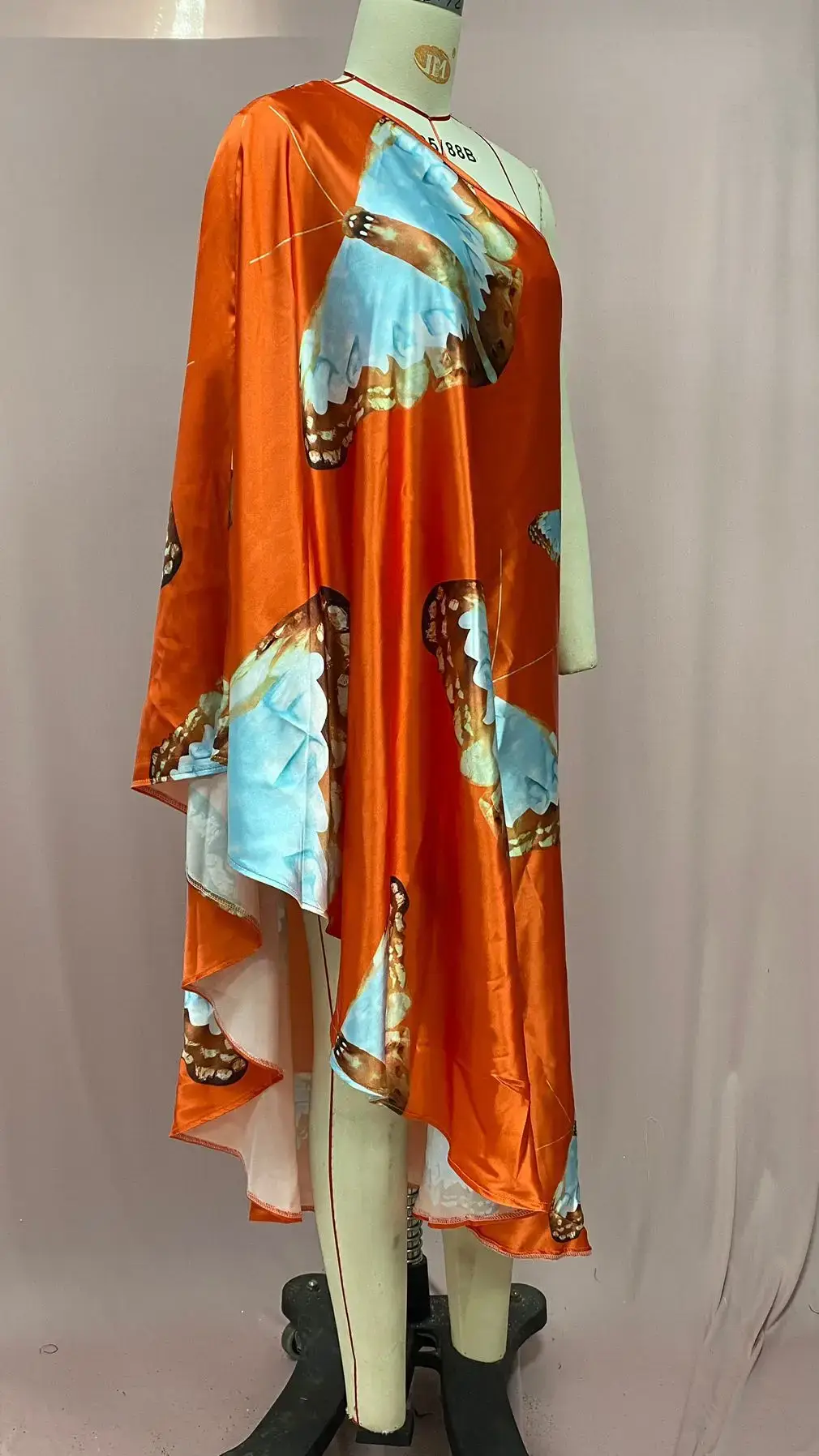 2025 Women's Printed Floral Long Skirt Dress Navy Blue — feature 14