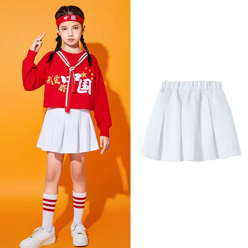 Autumn Red China Print Kids Sweatshirt Set for Men Women - Image 15