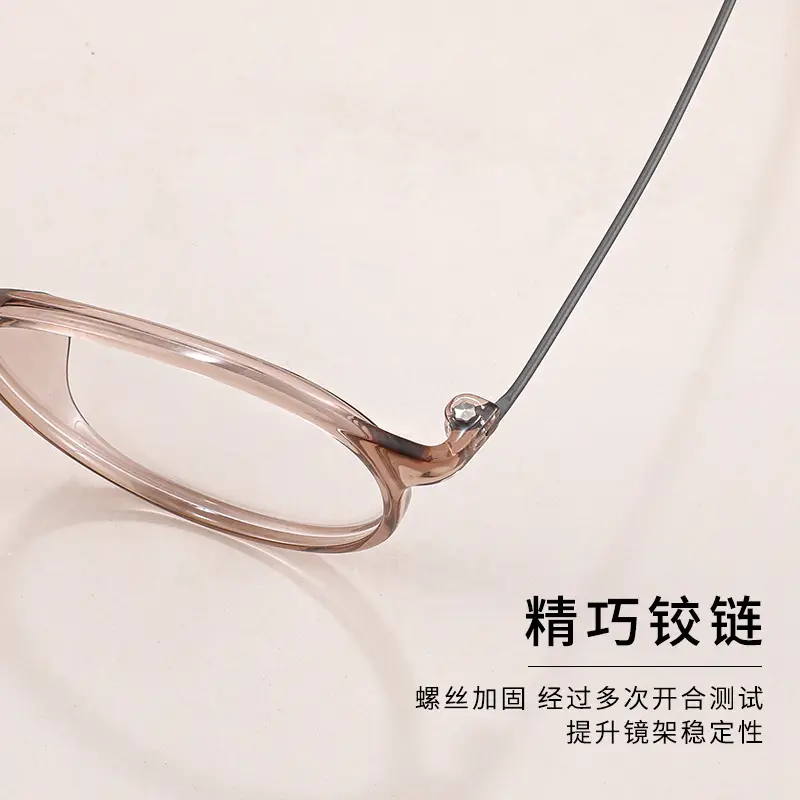 Titanium Round Glasses for Women Brown Myopia Wholesale - Image 6