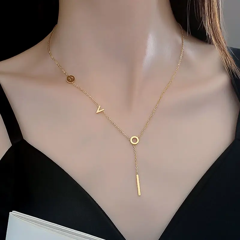 Minimalist Gold Necklace Set for Women
