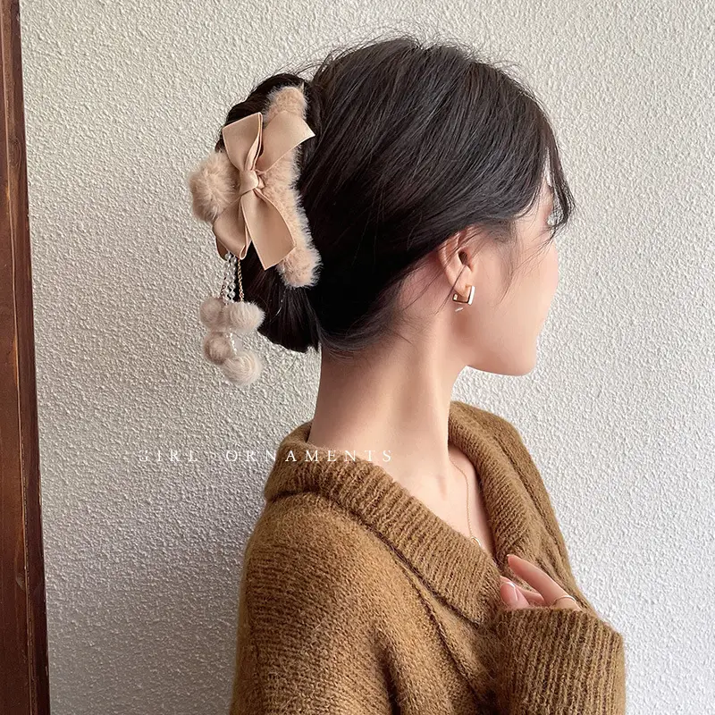Pearl Tassel Hair Clip for Women Large Back of Head Cheongsam - Image 6