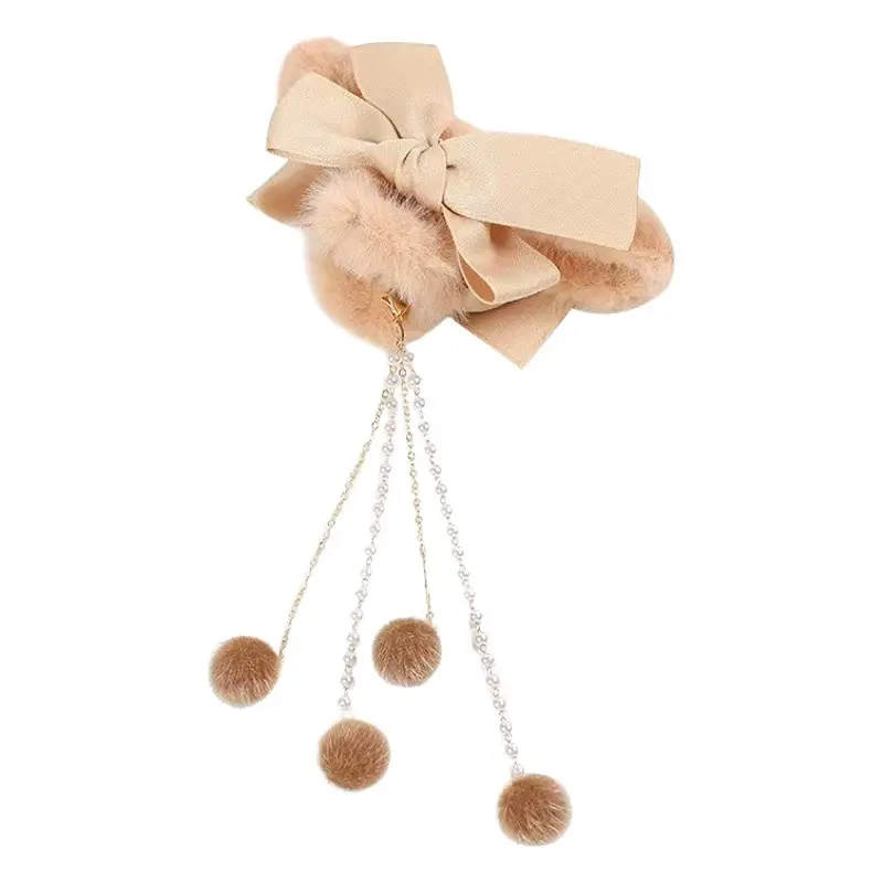 Pearl Tassel Hair Clip for Women Large Back of Head Cheongsam