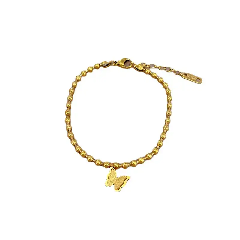 Titanium Steel Butterfly Bracelet Gold Silver - Image 7