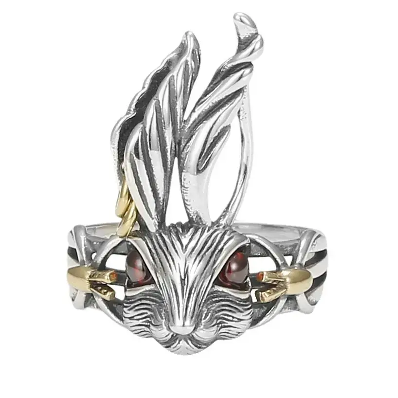 S925 Silver Mechanical Rabbit Ring for Women - Image 5