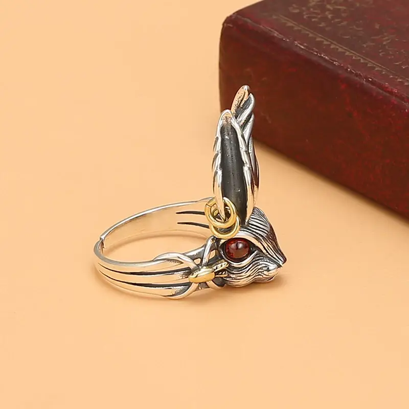 S925 Silver Mechanical Rabbit Ring for Women — feature 4
