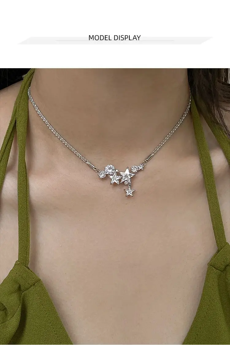 Brilliant Zircon Clavicle Chain for Women — feature 2