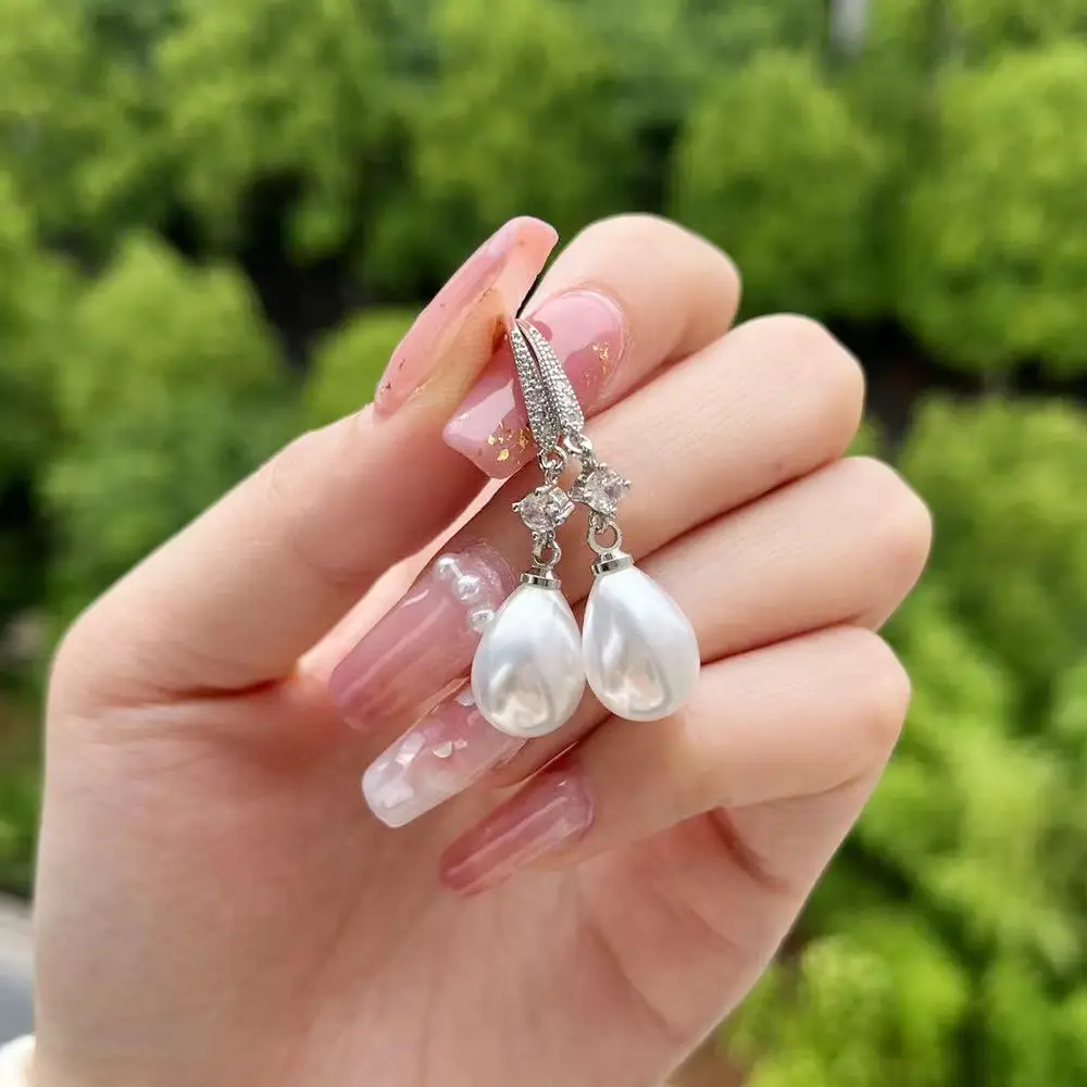 Cao Shi Pearl Earrings for Women Elegant All-Match Wedding Bridal - Image 4